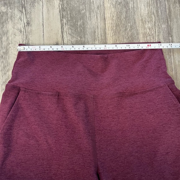 Beyond Yoga Spacedye Laid Back Wide Leg High Rise Pants 28" Burgundy Size Small - Picture 3 of 11